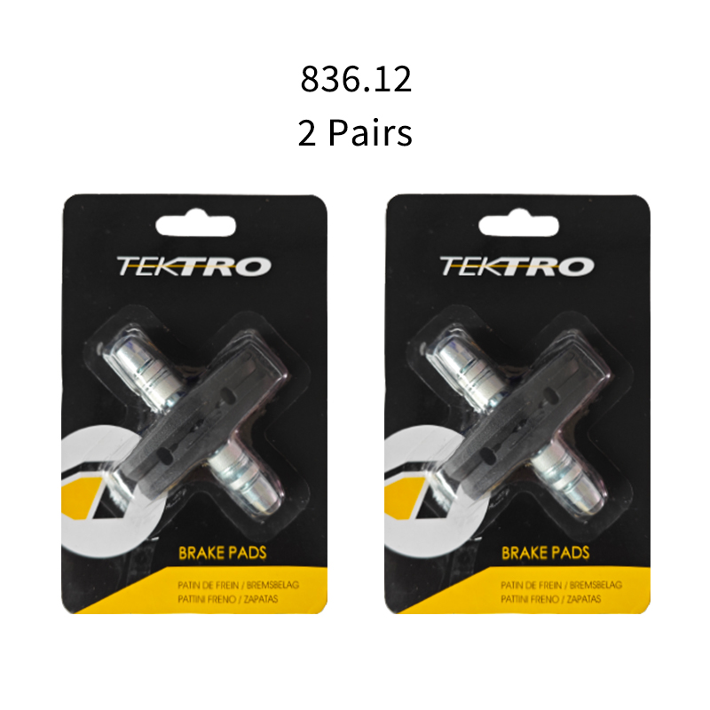 TEKTRO-Plaquettes de frein de vélo de route et VTT, en aluminium, utilisées pour les freins à étrier, 836.12, P473, P477: YELLOW