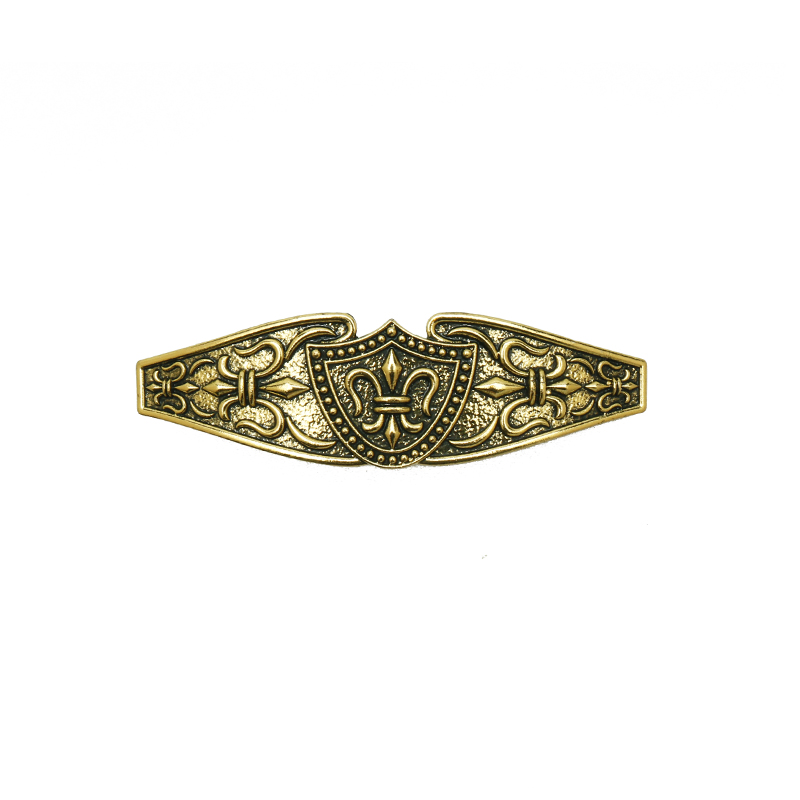 Viking Hairpin Nordic Celtics Knots Crown Vintage Metal Hair Barrettes Dragons Slide Hair Clip Women Hair Jewelry Accessorie: Pure Gold Color