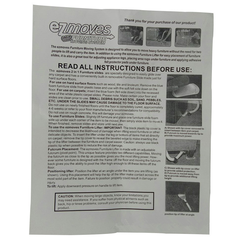 Five-piece package household convenient heavy stuffs moving device moving heavy object handling tool Moving mat