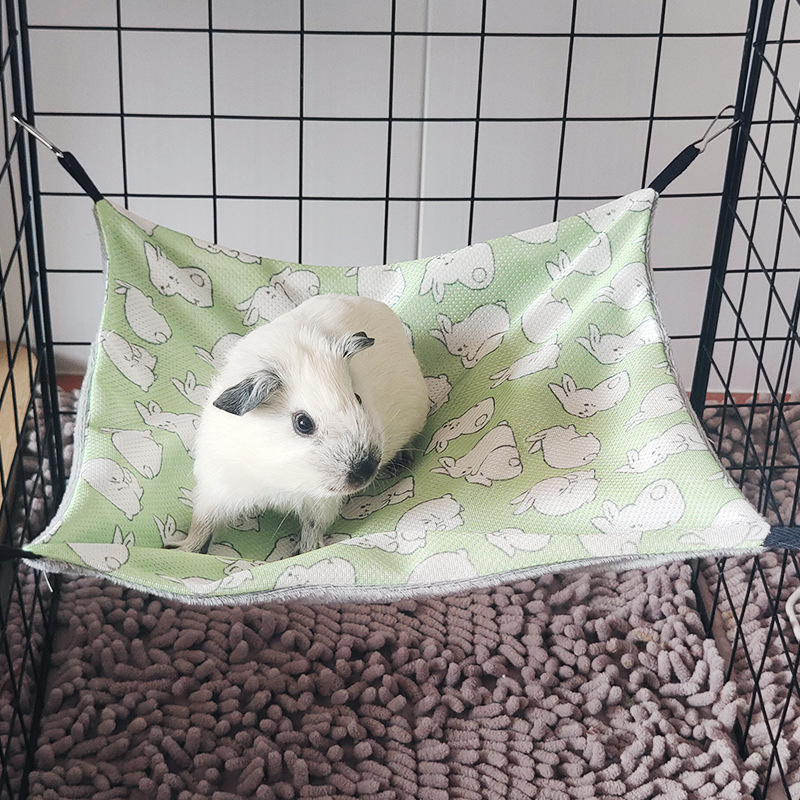 Sommer Kühlende Hamster Hängematte Hängende Betten Rattan Matte für Kleintiere Chinchillas Zuckergleiter Eichhörnchen Frettchen Haustiere Liefert: M / green
