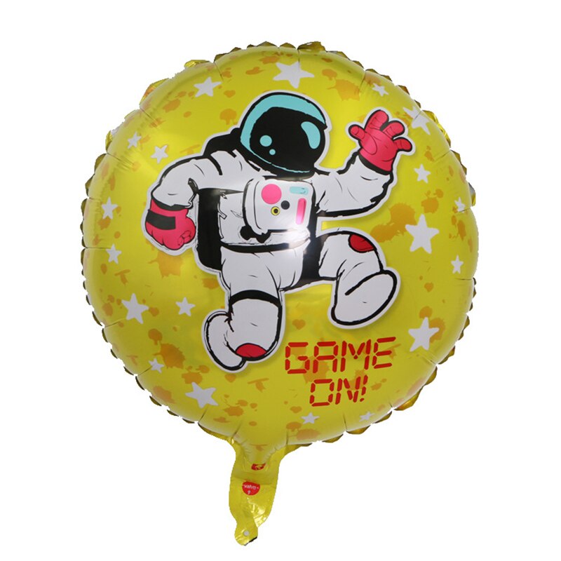 Baby verjaardag astronaut thema feestdecoratie cartoon astronaut raket ruimteschip aluminiumfolie ballon: 04