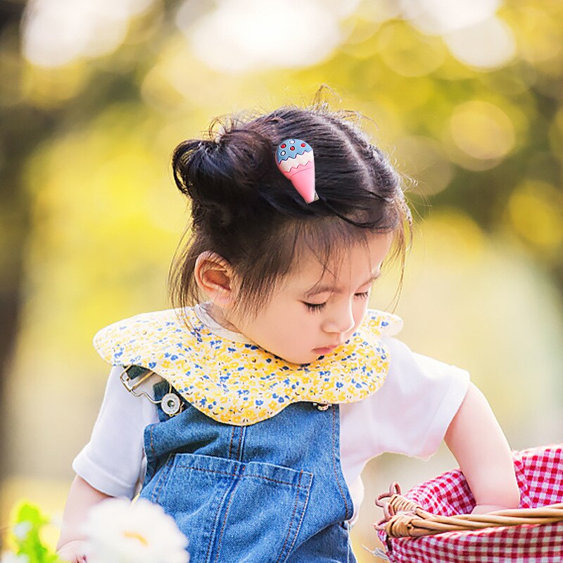 10 pçs/set dos desenhos animados do bebê menina grampo de cabelo colorfur frutas grampos de cabelo doce para crianças barrette bebê acessórios de cabelo
