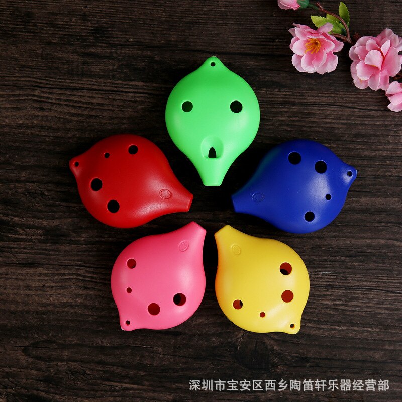 Plastic ocarina alto C 6 hole ocarina student beginner instrument The school shop ocarina Teaching promote the flute