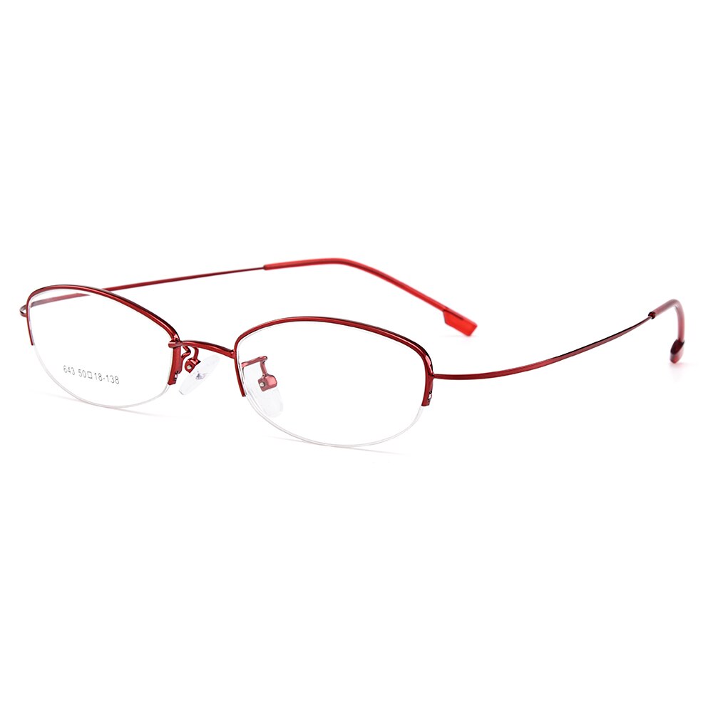 Gmei, gafas ópticas para mujer, ultra-ligeras, semi-sin montura, con memoria, monturas de aleación de titanio para miopía, presbicia, gafas de lectura Y643