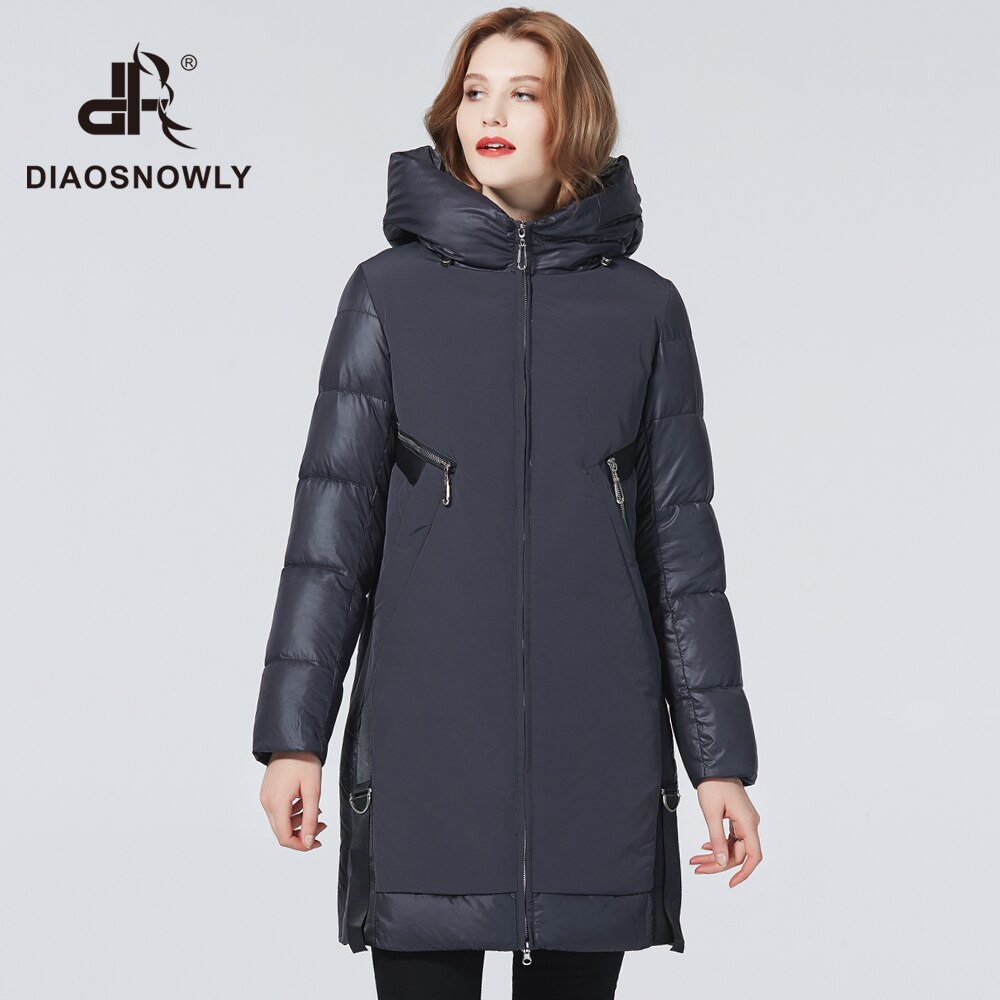 Diaosnowly talvi paksu takki naisille paksut takit naisille hupulliset pitkät takit nainen parka pitkät lämpimät talvivaatteet naaras