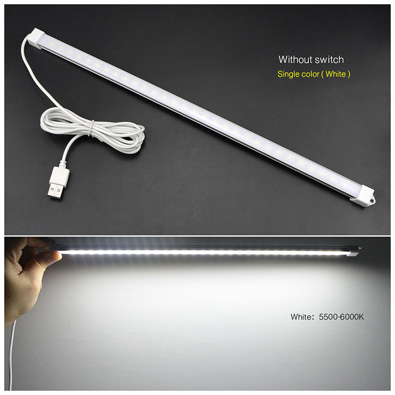 SMD 2835 5V USB LED Streifen Bar USB LED Schreibtisch Tisch Lampe Licht für Nacht Buch Lesen Studie Büro arbeit Kinder Nacht Licht: White