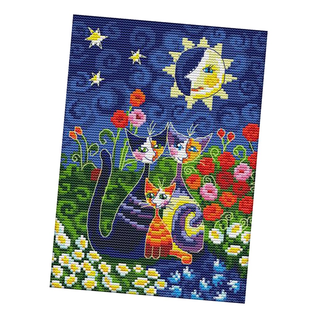 Modern Cross Stitch Kit for Beginners 11ct 14ct Counted Dimensions Stamped Kits