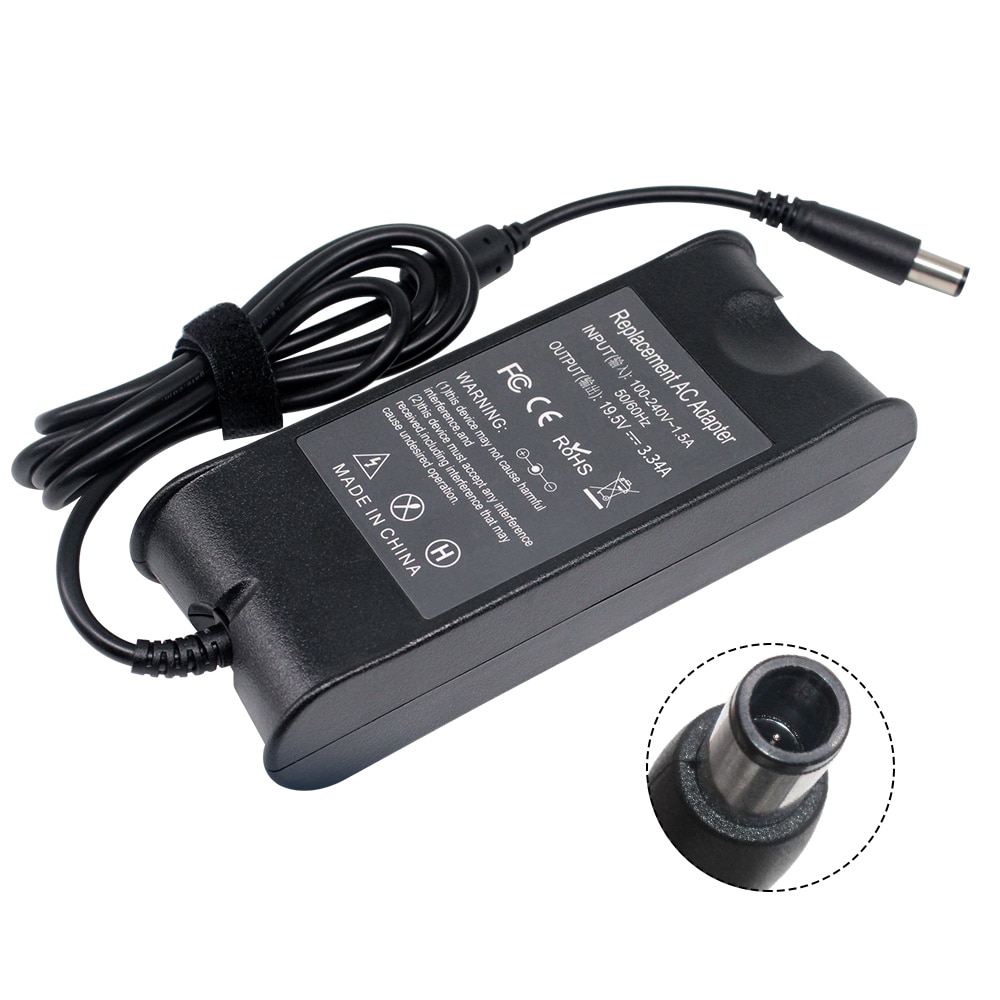 19.5V 3.34A Ac Adapter Battery Charger Voor Dell Inspiron 15 3520 3521 3531 3541 3542 3543 3537 7537 5545 5547 5548 15R 5537