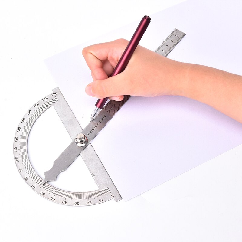 1PC Adjustable Protractor Angle Finder Craftsman Ruler Woodworking 180 Degree Stainless Steel Caliper Measuring Tools