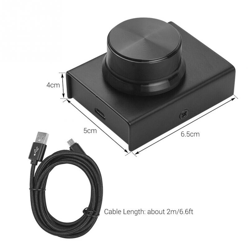 LED Indicator Multipurpose Knob Computer Speaker Plug And Play Audio USB Port Metal Volume Controller Adjustable