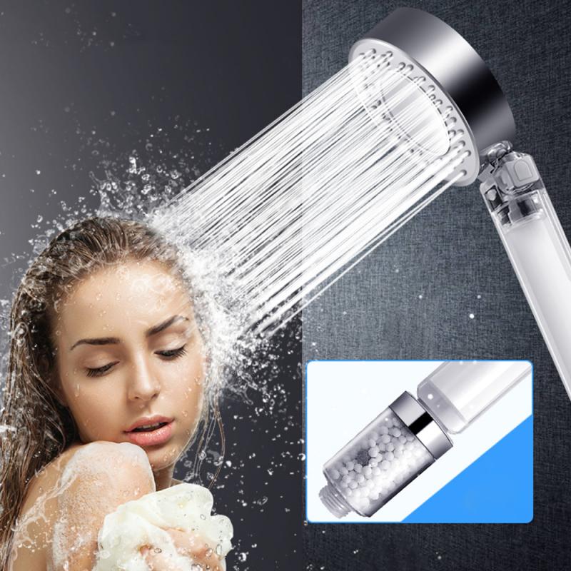 Multifunction Double-sided Handheld Shower Head High Pressure Water Saving Round ABS Shower Sprayer Rainfall with Pause ON OFF!