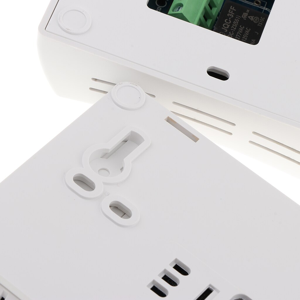 HY01RF RF Wireless Room Thermostat Wall Gas Boiler Heating Remote Controller Frost Protection Mode NTC Sensor LCD Screen: White 