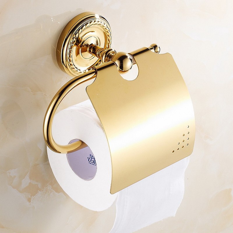 Guld mässing, hårdvara för badkar, badrumstillbehör badrumshylla, tvålkopp, toalettpappershållare, tvålautomat, mantelkrok kxz 009