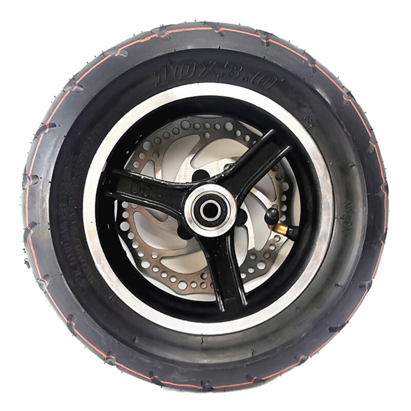10 Inch Vacuum Tire 10X3.0 Electric Scooter Rear Tire with Wheel Hub Disc Brake Set Scooter Back Tyre