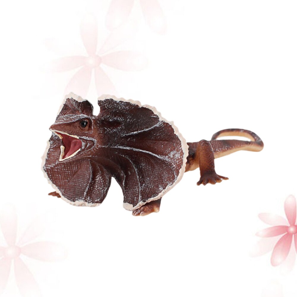 1PC Mini Lizard Ornament Frilled Lizard Model Simulation Amphibian Toy Desktop Ornament for Children Boys