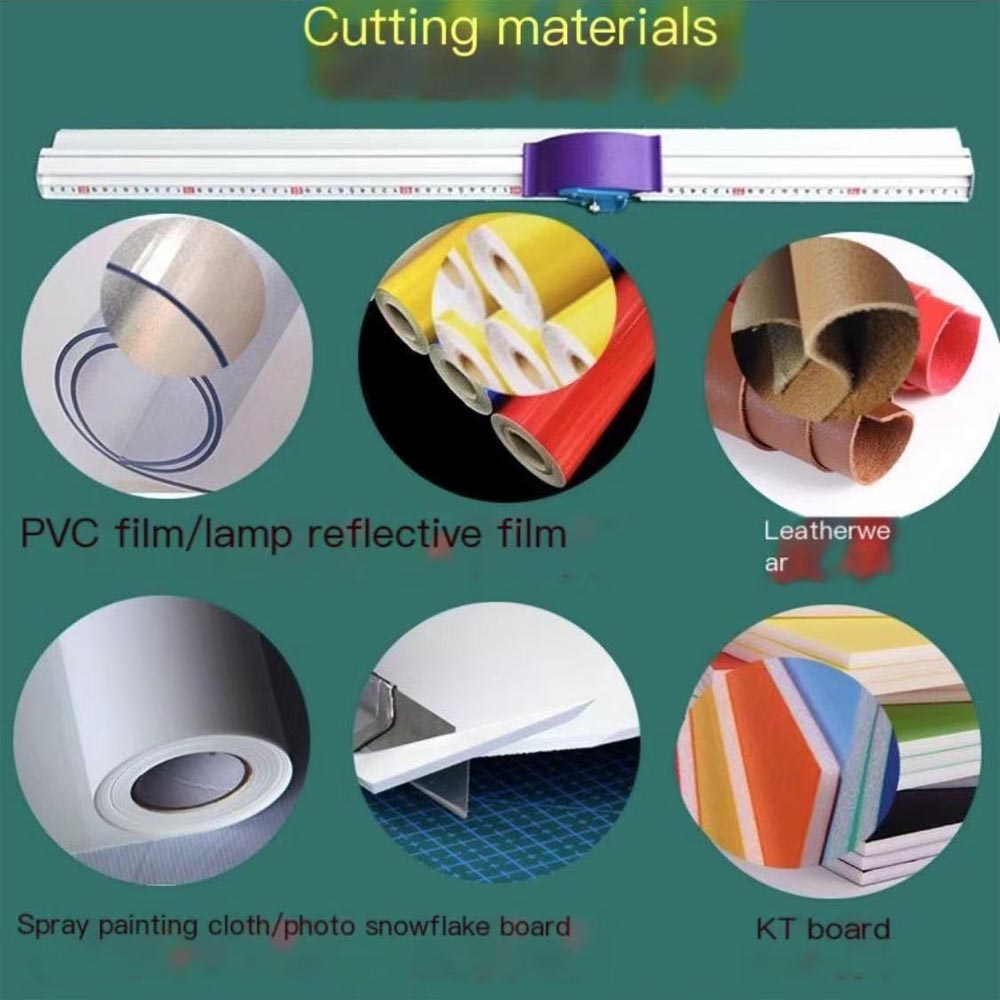 Aluminum Manual Sliding KT Board Trimmer Cutting Ruler, Photo Paper Trimmer Ruler, Photo PVC PET Cutter with Ruler