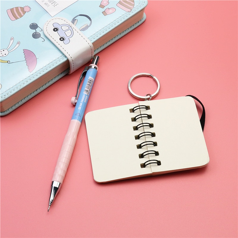 Mini notebook cute Small book with keychain Portable notebook Student class notes