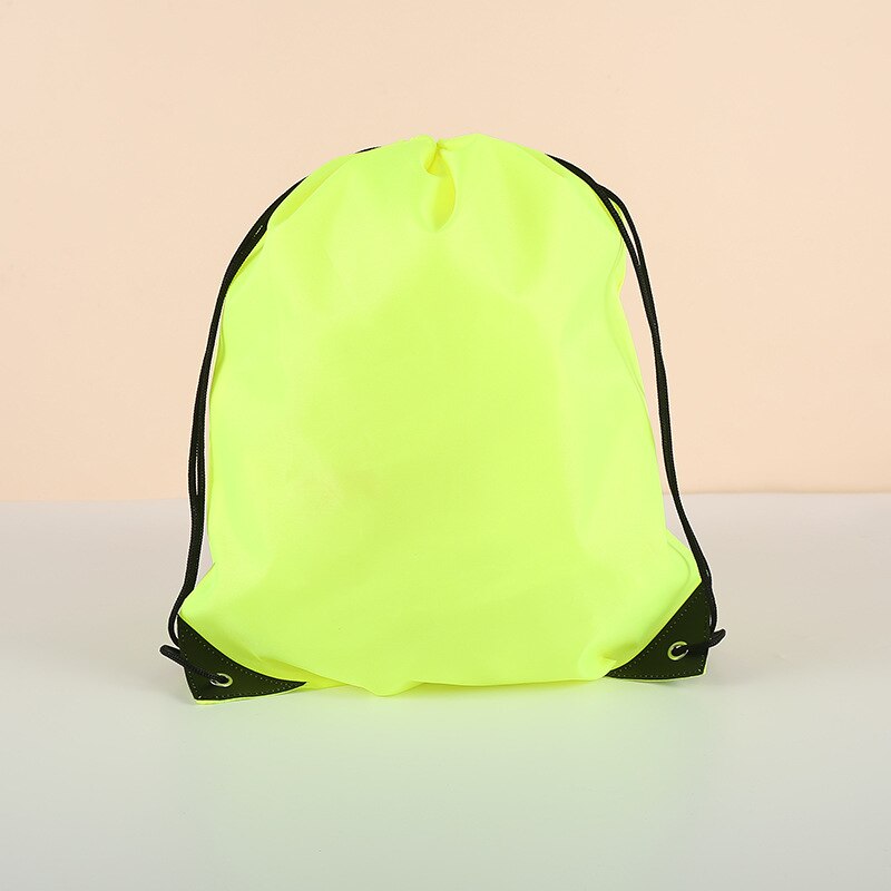 2022 Draagbare Sporttas Dikker Trekkoord Riem Riding Backpack Gym Koord Schoenen Bag Kleding Rugzakken Waterdicht: fluorescent green