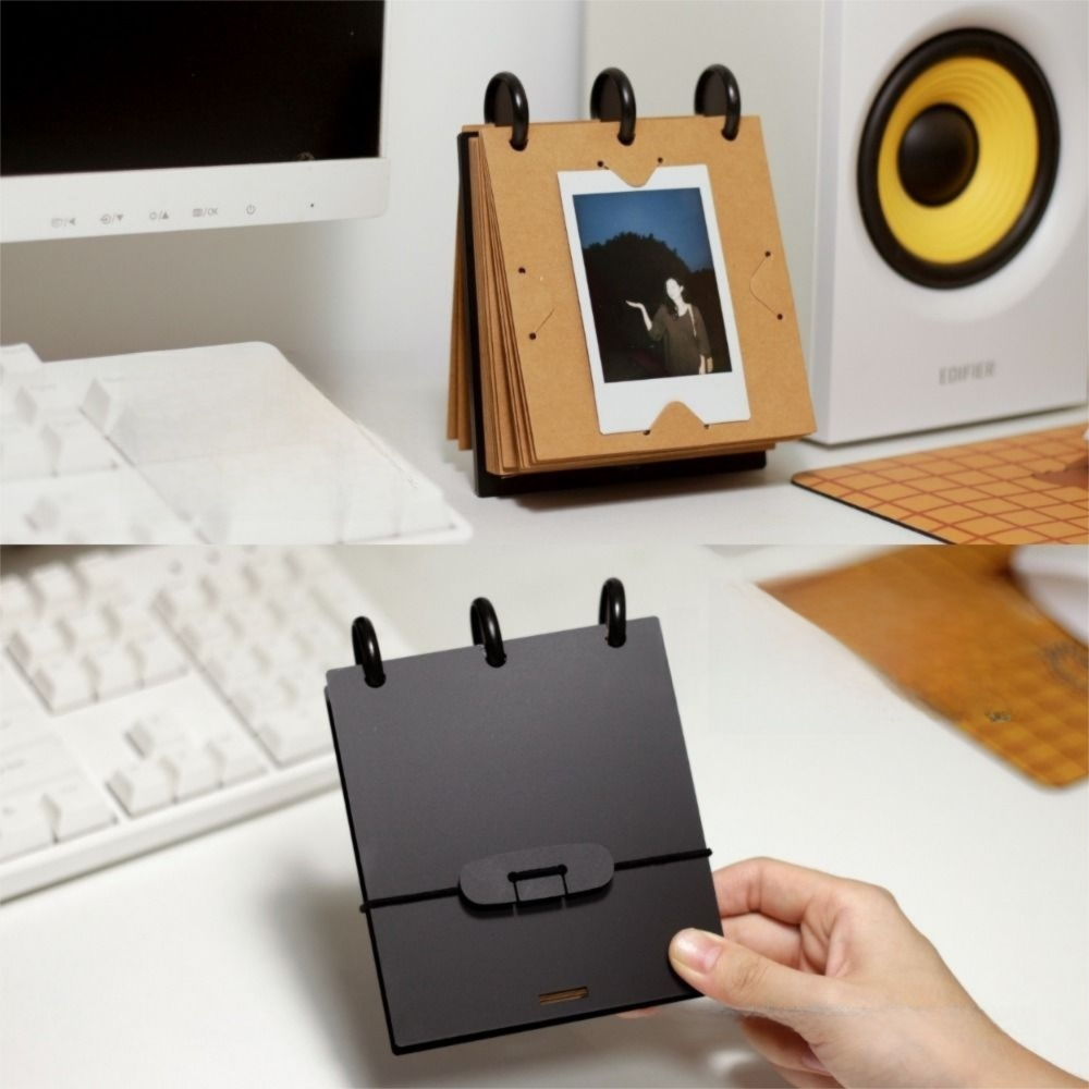 Horizontal/Vertical Display Flip Photo Album Holds 20-40 Photos Self Standing Desktop Photo Frame Double Sided Display