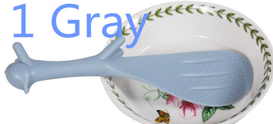 1-3PCS Useful Kitchen Tool Korean Cute Lovely Kitchen Supplie Squirrel Shaped Ladle Non Stick Rice Paddle Meal Spoon: Gray