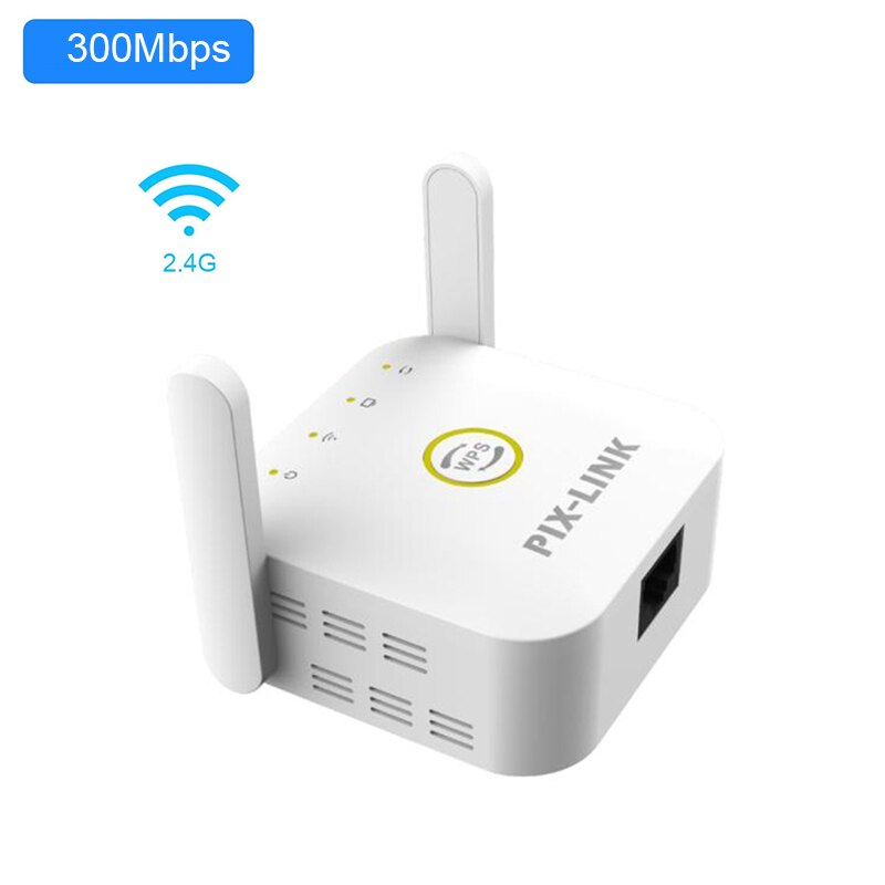 PIXLINK 2.4Ghz/5Ghz WiFi Repeater Wireless Long Range Extender AC1200 Network Booster Amplifier Rourter&#39;s Signal 300/1200Mpbs: UK plug / 300M 2.4G White