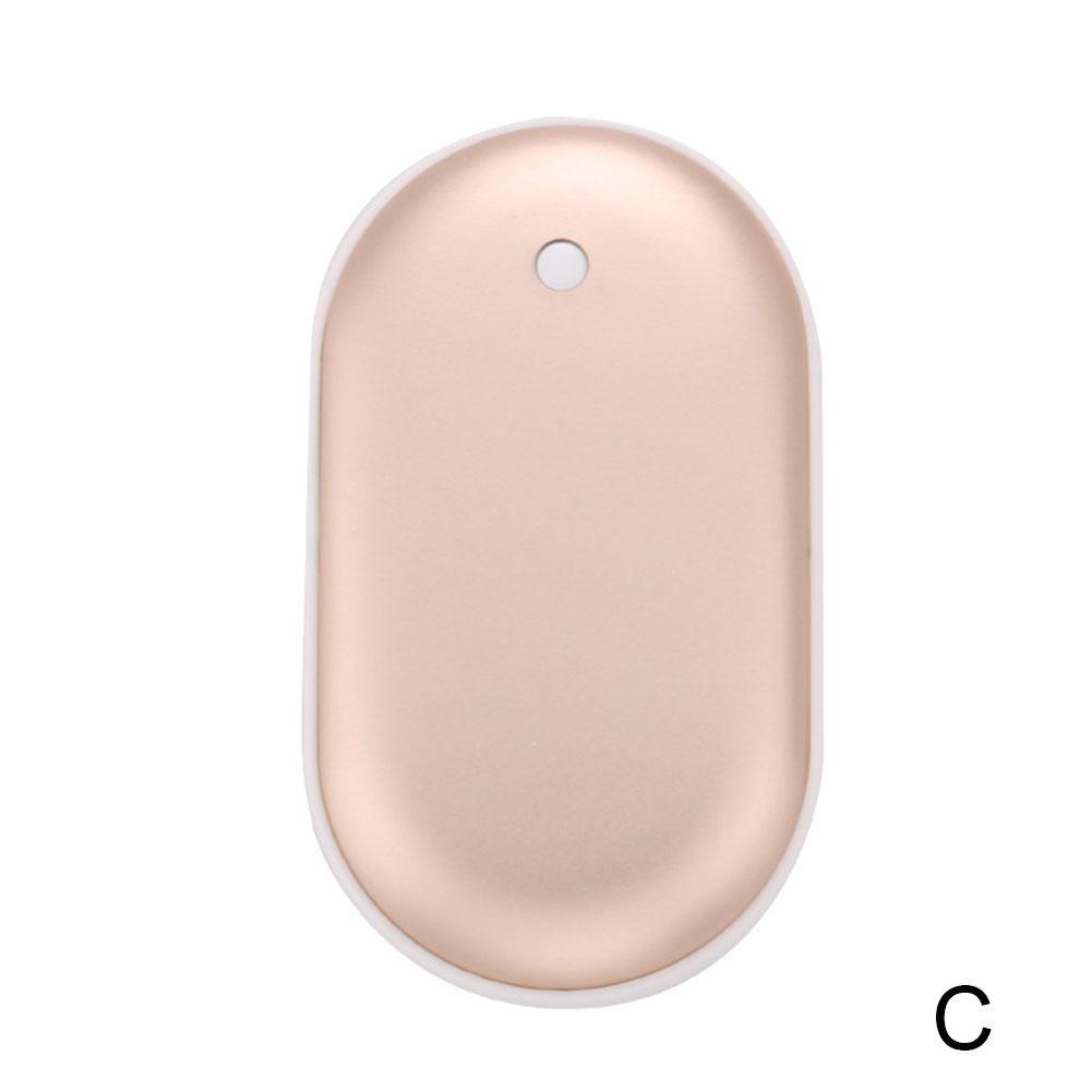 5000mAh USB Rechargeable Electric Hand Warmer Winter Double-Side Heating Mini 5V Long-Life Pocket Power Bank 2 In 1