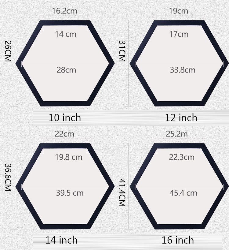 6-10 Inch Nordic Eenvoudige Hexagon Fotolijst Multilaterale Houten Frame Woonkamer Picture Wall Decor Mount Fotolijsten om De