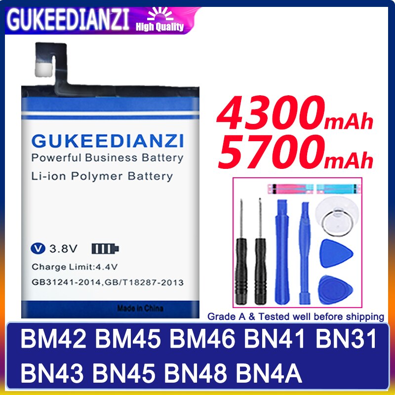 Batería Para Xiaomi Redmi nota 2 3 4 4X 5 5A 6 7 Pro modelo BM42 BM45 BM46 BN31 BN41 BN43 BN45 BN48 BN4A BM 46 millones 31 41 43 45 48