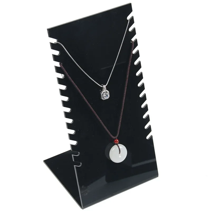 Présentoir à bijoux en acrylique, présentoir de rangement pour colliers et pendentifs, organisateur de comptoir de bijoux