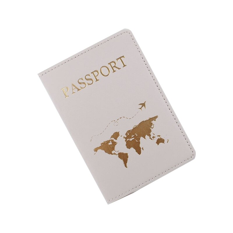 Paare Reisepass, Karte Reisepass fallen PU Leder Reisepass Abdeckung Reise Brieftasche Dokument Buch Organizer für Frauen Männer: grau