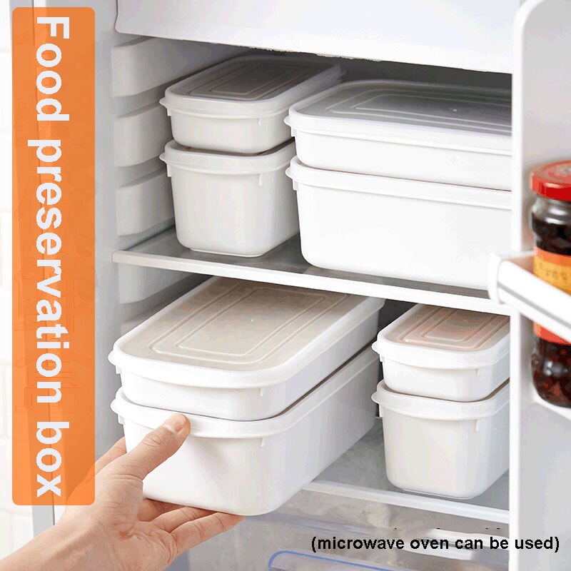 Household Sealed Food Sorting Storage Box Fresh-keeping Box Kitchen Moisture-proof Stackable Bento Box Refrigerator Organizer