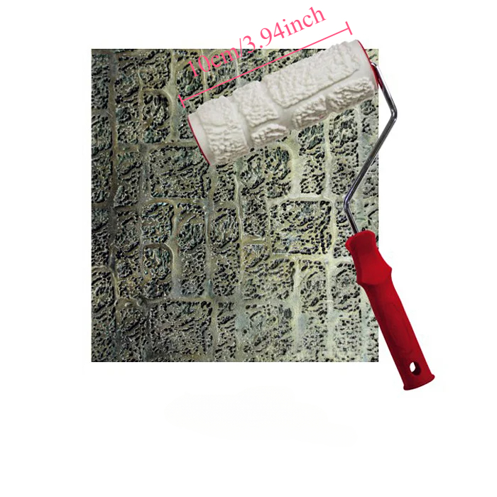 Strumento di verniciatura a rullo di vernice per timbro di protezione in gomma da parete rullo di vernice in rilievo con ruota in ceramica con vernice strutturata in poliuretano: Seagreen