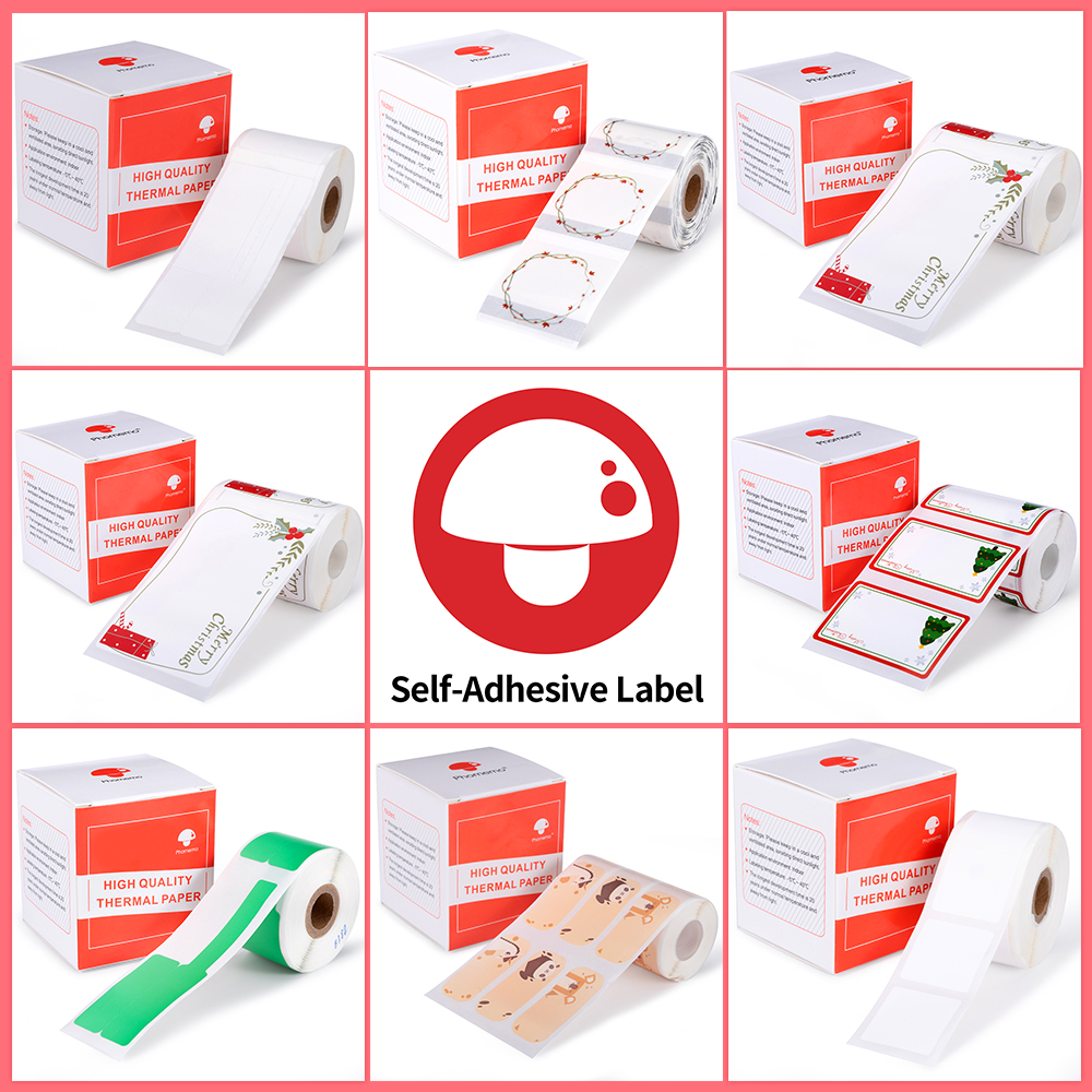 Phomemo – papier autocollant rectangulaire blanc, étiquette autocollante pour imprimante Phomemo M110/M200, Identification étanche