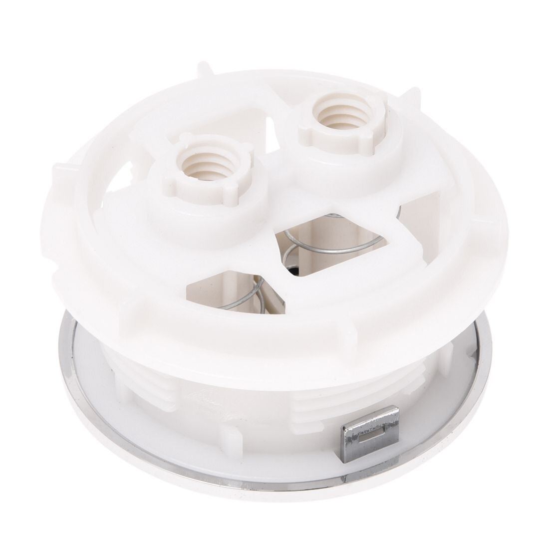 Thread Plastic Round Head Double Push Button Toilet Flush Valve​ 1 1/8"