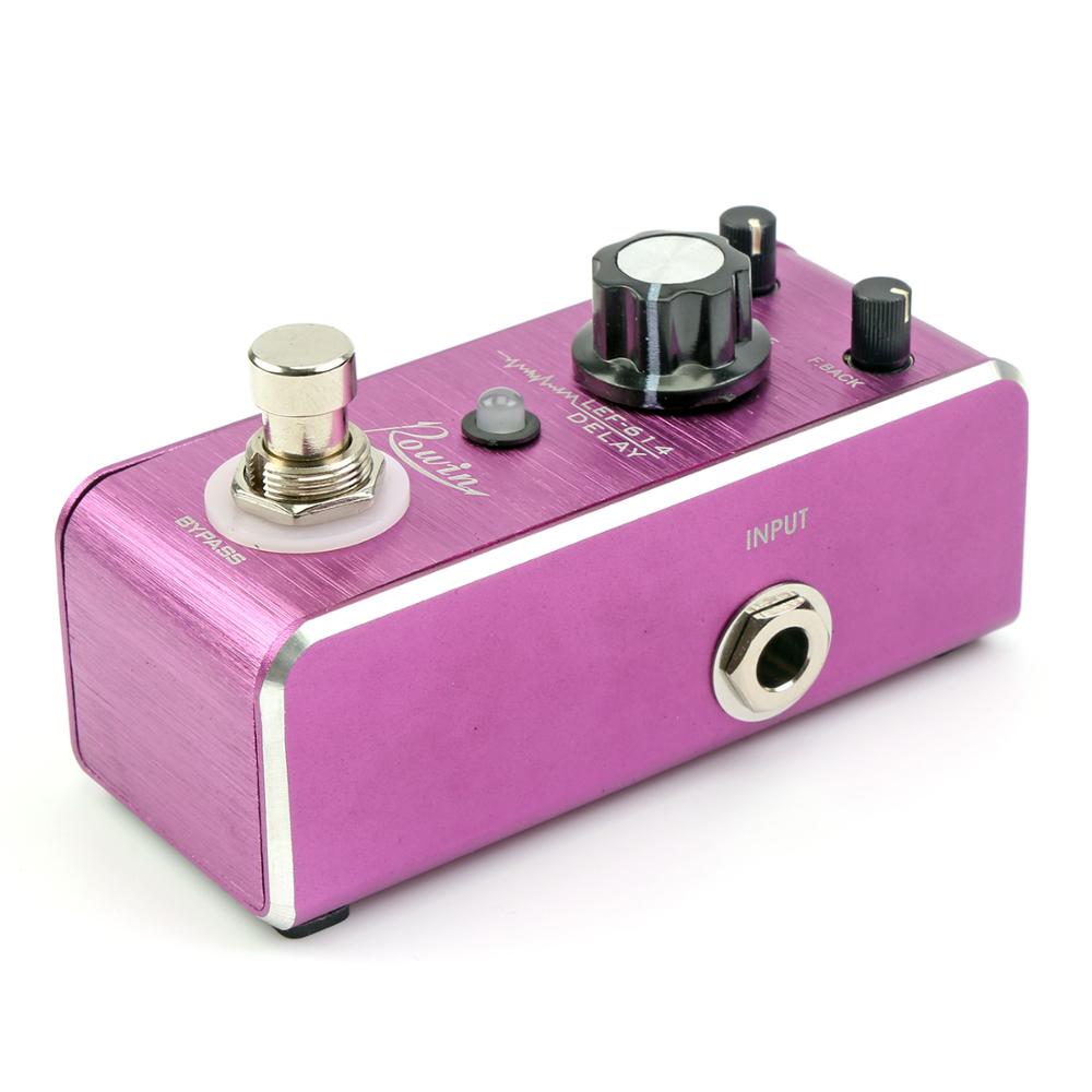 Rowin lef -614 - delay analog mini gitar effektpedal 20ms to 600ms ekte bupass sendes gratis