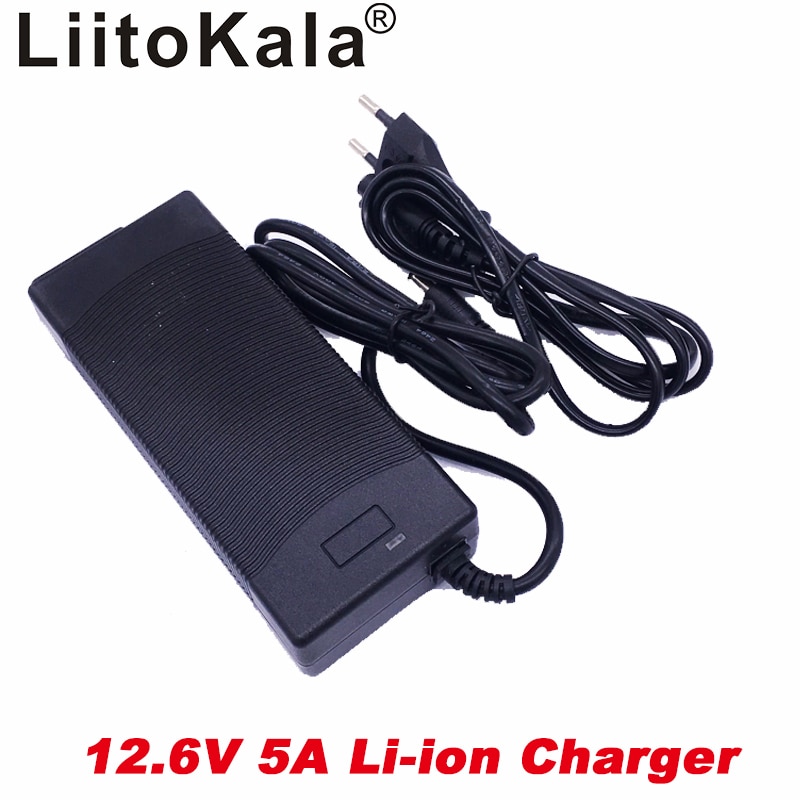 HK liitokala 12.6V 5A power charger,12.6V charger for CCTV battery pack,5A charger for 12V lithium battery 12V battery charger