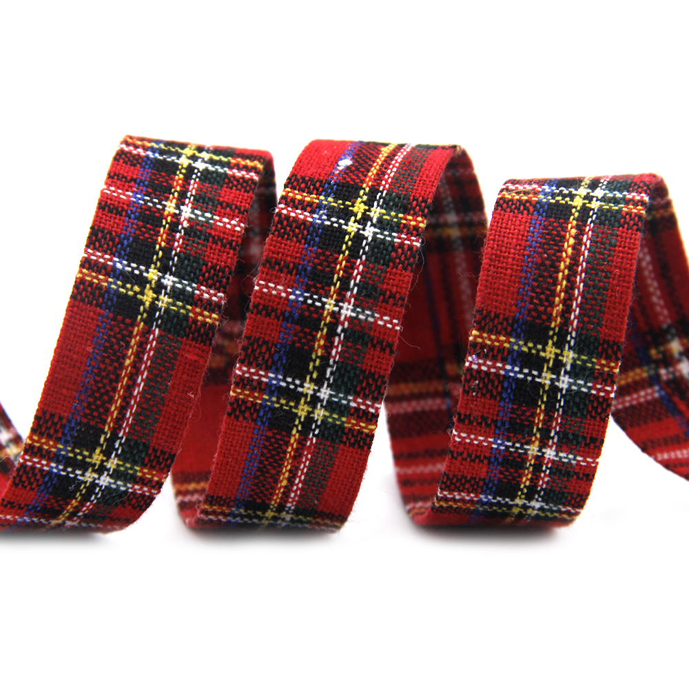 5 Yards Multi Sized Christmas Theme Cloth Fabric Ribbon Party Decoration Red Plaid Layering Cloth Ribbons For Hair Bow,5Yc12284: 5cm