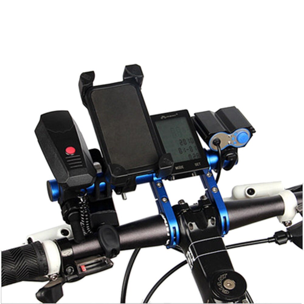 Extensor de manillar de bicicleta de aleación de aluminio de 20CM, soporte de luz delantera para bicicleta de montaña, lámpara, accesorios para linterna