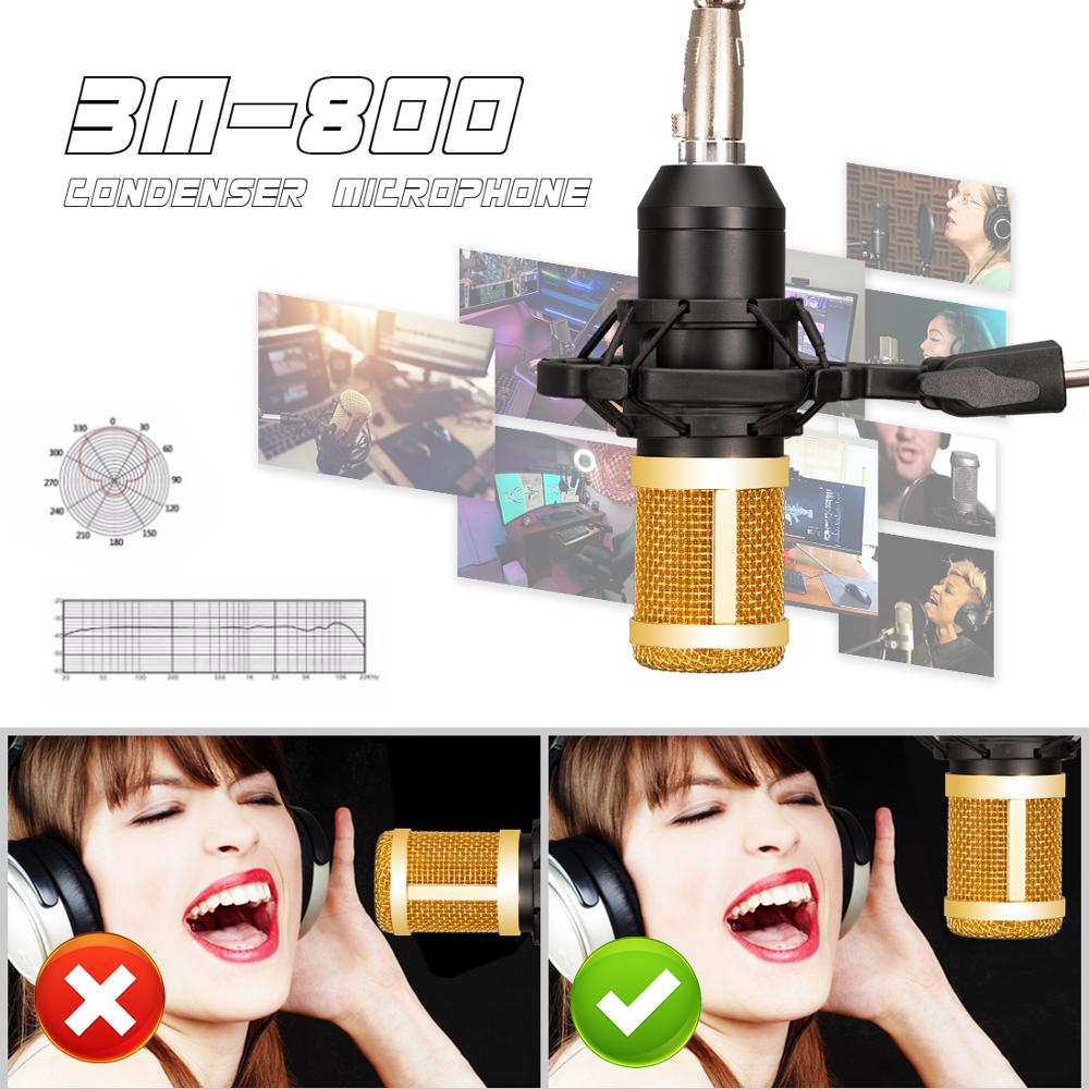 Professionele Bm 800 Condensator Microfoon Bm-800 3.5Mm Wired Karaoke BM800 Opname Microfoon Voor Computer Karaoke Ktv Микрофо