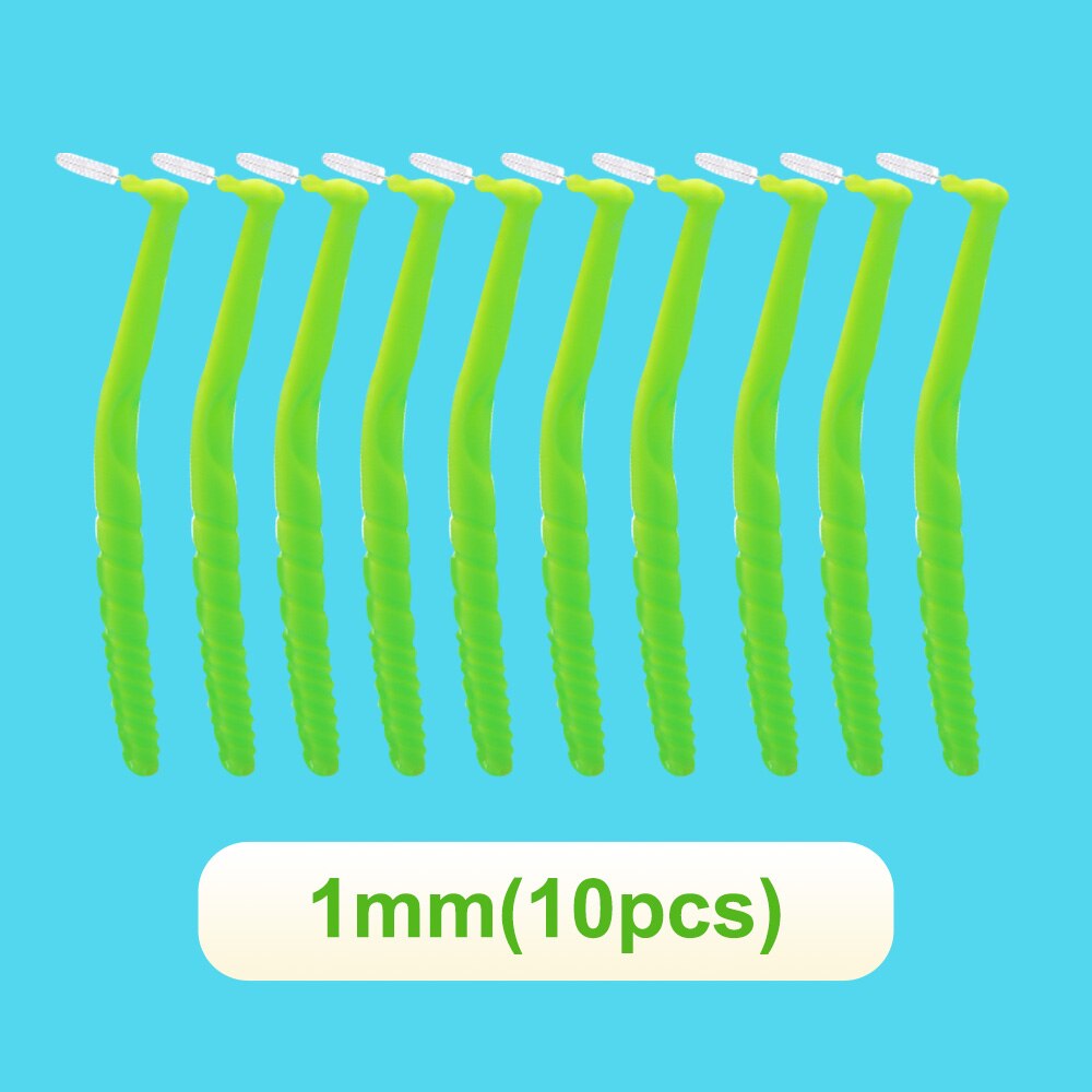 Cofoe 10/20 stk interdentalbørste rensekorreksjon munnpleie tannbørster tannstell for voksne tannrenseverktøy: 1mm