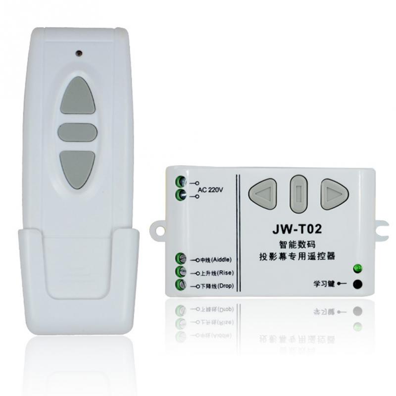 Jw-T02 Wireless Remote Control +315Mhz Front Controller for Electric Projector Screens Electric Curtains/Tower Garage Door: Default Title