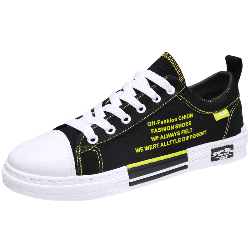 canvas shoes men men Shoes Men Casual Shoes White Sneakers summer Walking Shoes Black shoes Flat shoes Trainers: Yellow / 7