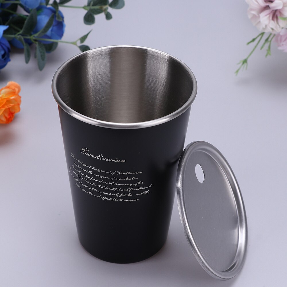 1 pc decoratieve 500ml- kops bierpul voor cocktails, koffie, melk, feestje: Zwart 1