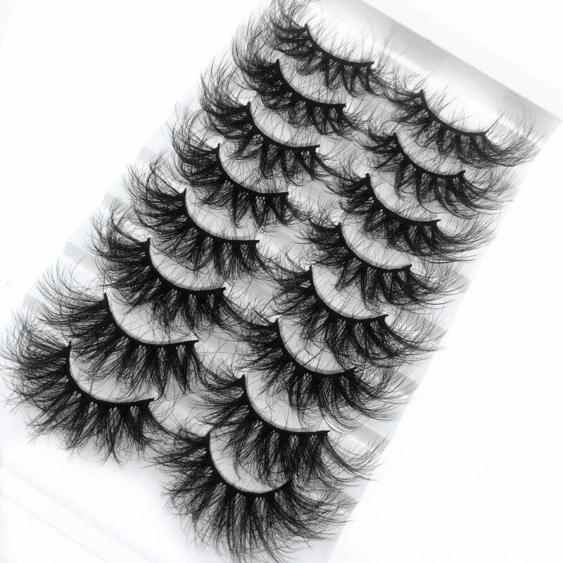 Mink Eyelashes 25mm Lashes Fluffy 3d Mink Lashes Makeup Dramatic Long Natural Eyelashes Eyelash Extension Maquillaje: 8 pairs 6D-6