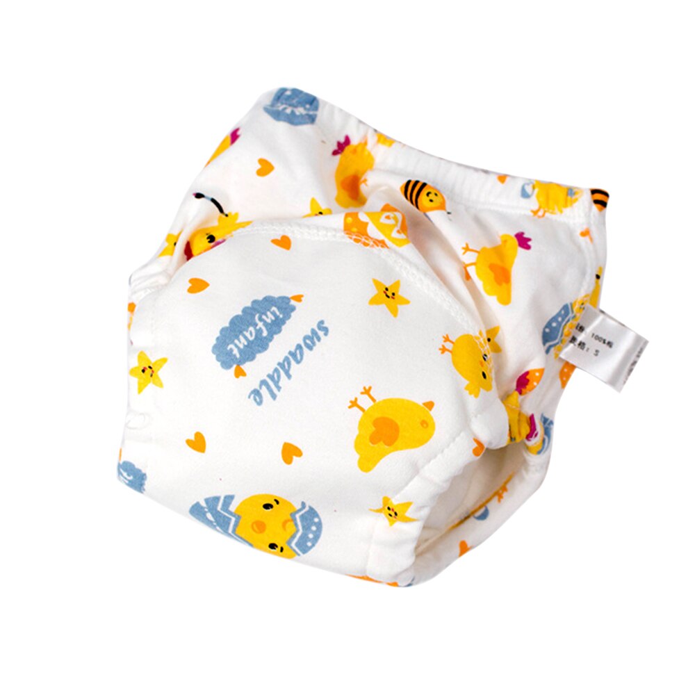 Baby Infant Toddler Waterproof Training Pants Cotton Changing Nappy Cloth Diaper Panties Reusable Washable 6 Layers Crotch: chick / 7-13kg