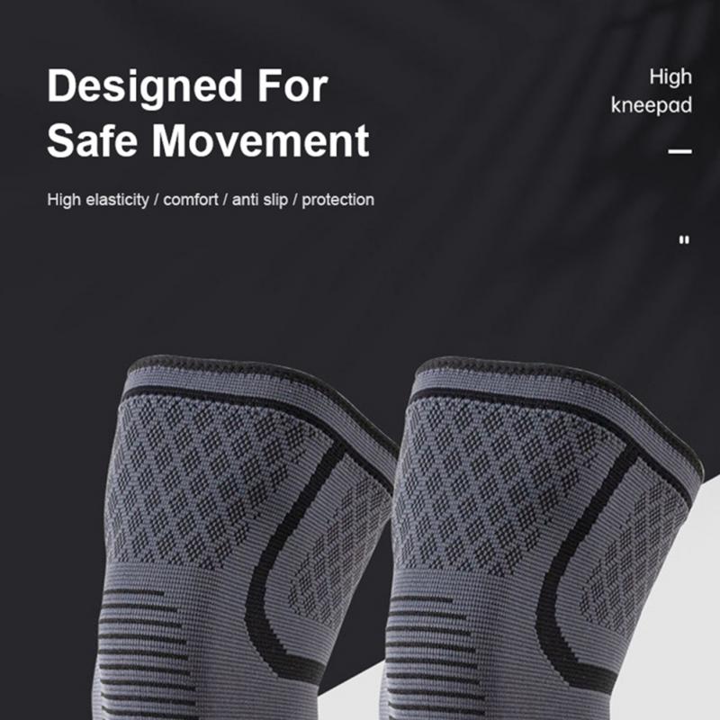 Rodilleras elásticas de nailon para deportes, rodillera de Fitness, equipo de Fitness, soporte para rótula, correr, baloncesto y voleibol, 1 unidad