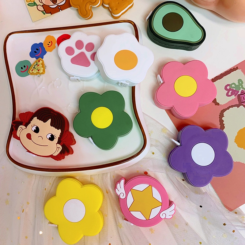 Ruban à mesurer rétractable portable et mignon, outil de couture, ruban à mesurer souple pour mesurer le corps