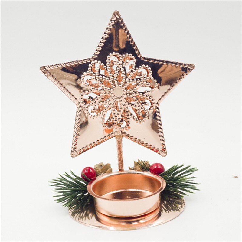 Decoración navideña, candelabro, mesa de comedor, decoración DIY, decoración de , decoración navideña: Golden Pentagram