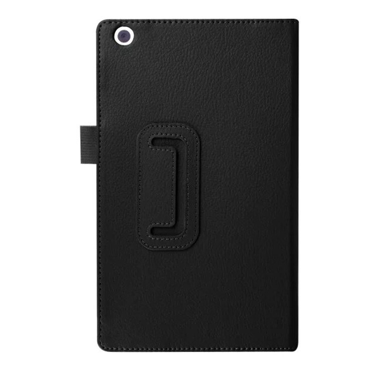 Tab3 8 Beschermende Tas Flip PU Leather Book case Voor Lenovo Tab 3 8 8.0 inch TB3-850F/TB3-850M tablet PC Litchi Stand Cover: Black