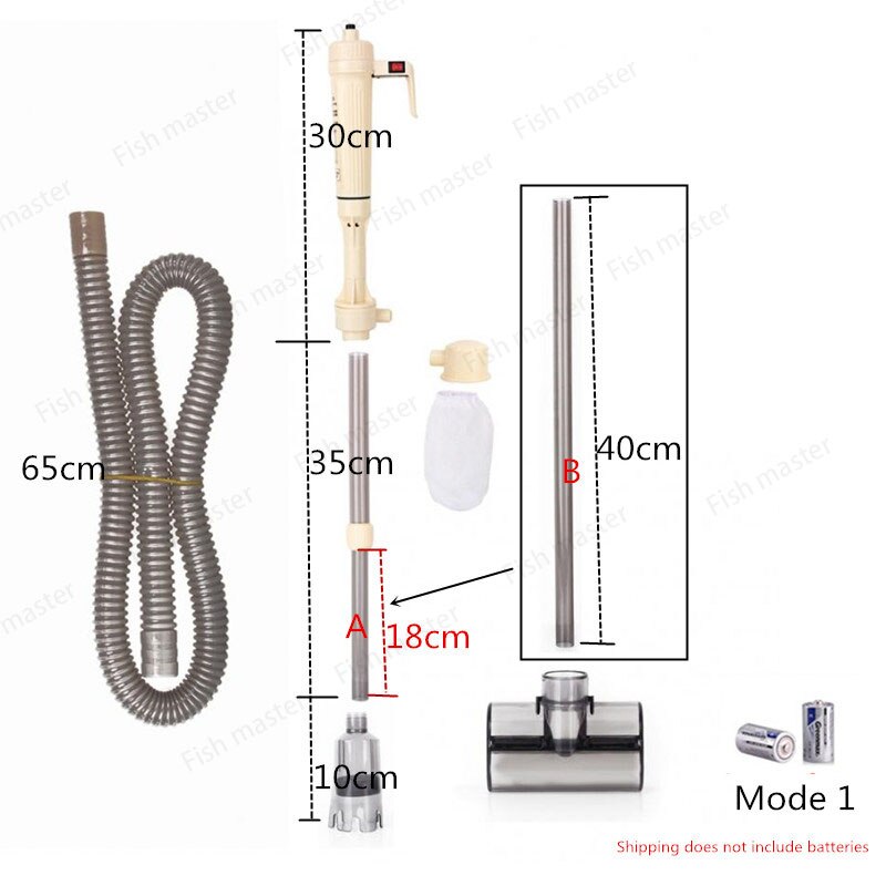Aquarium Electric Syphon Operated Fish Tank Sand Washer Vacuum Gravel Water Changer Siphon Filter Cleaner Fish Tank Tools 220V: 615A